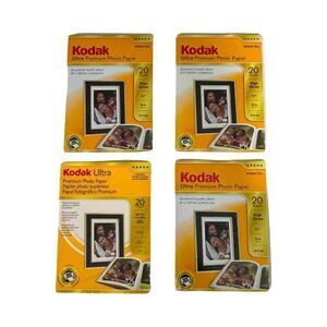 Kodak Ultra Premium Photo Paper High Gloss 20 Sheets 5x7 4 Packs